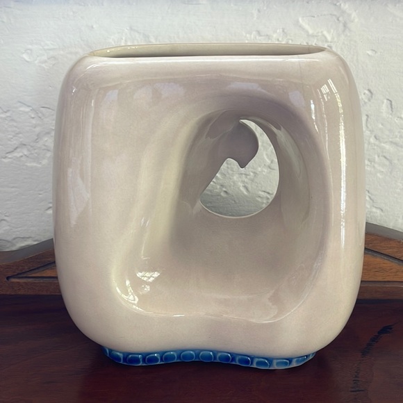 Vintage Royal Copley MCM Pottery Bird Vase/Planter - Picture 8 of 12